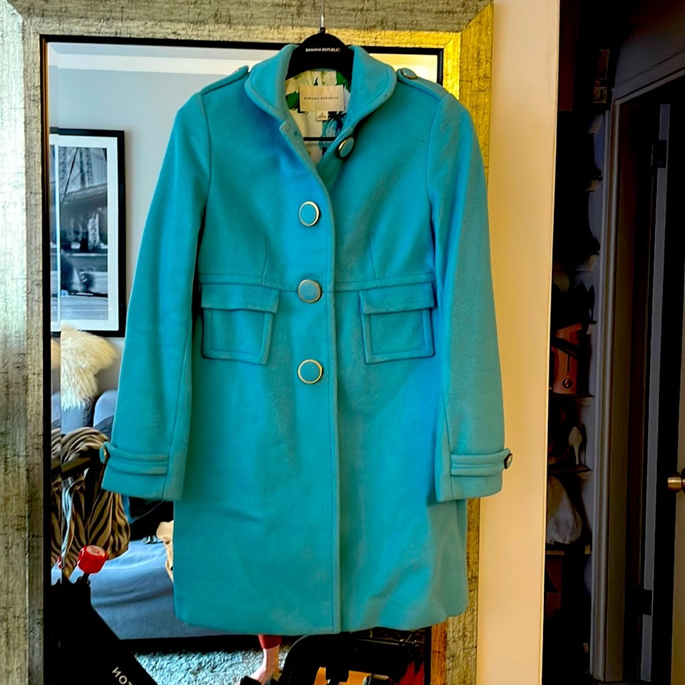 Teal Peacoat